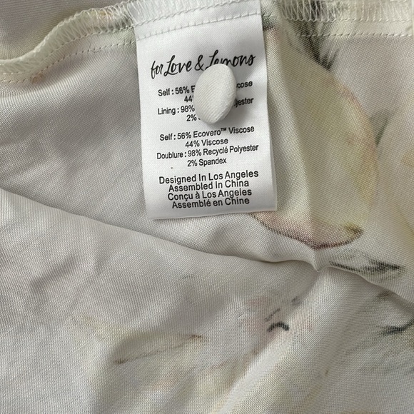 NWT | For Love &‎ Lemons Serafina Babydoll Open Back Strap Lemon White Mini MED - Picture 8 of 9